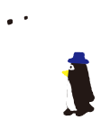 しろくまとペンギンのイラスト